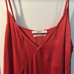 medium/small, mini dress, reddish/orange